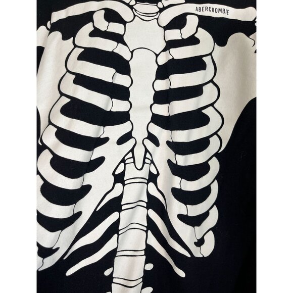 Abercrombie Kid Tshirt 9 Black Skeleton Graphic Halloween Preppy Neutral Classic - Picture 4 of 7